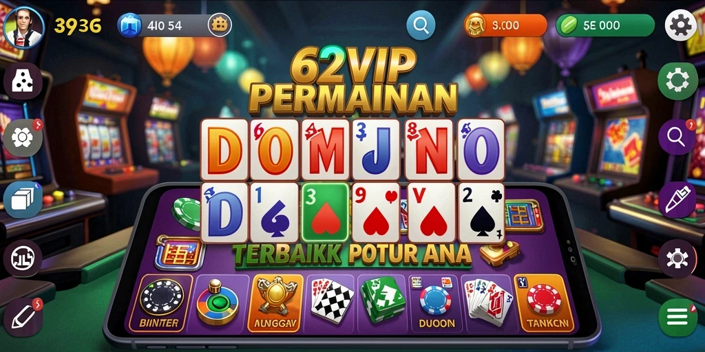 Tampilan gameplay seru dari 62VIP di dalam permainan Domino.