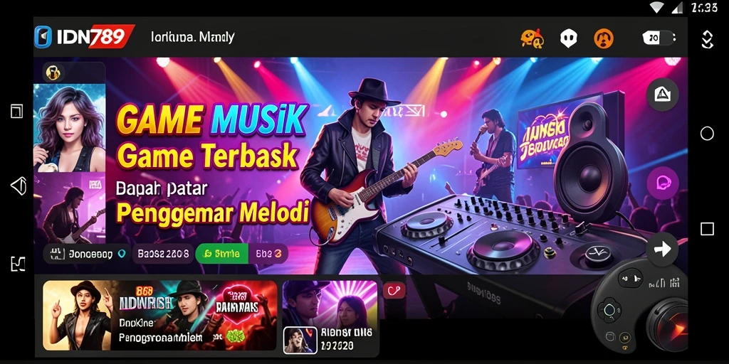 Tampilan gameplay <strong>IDN789</strong> yang menarik dengan berbagai alat musik.