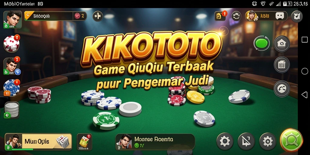 Tampilan gameplay seru KIKOTOTO dalam permainan QiuQiu.