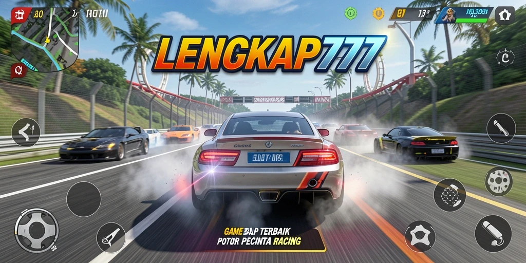 Gameplay balap yang menegangkan dan seru dalam LENGKAP777.