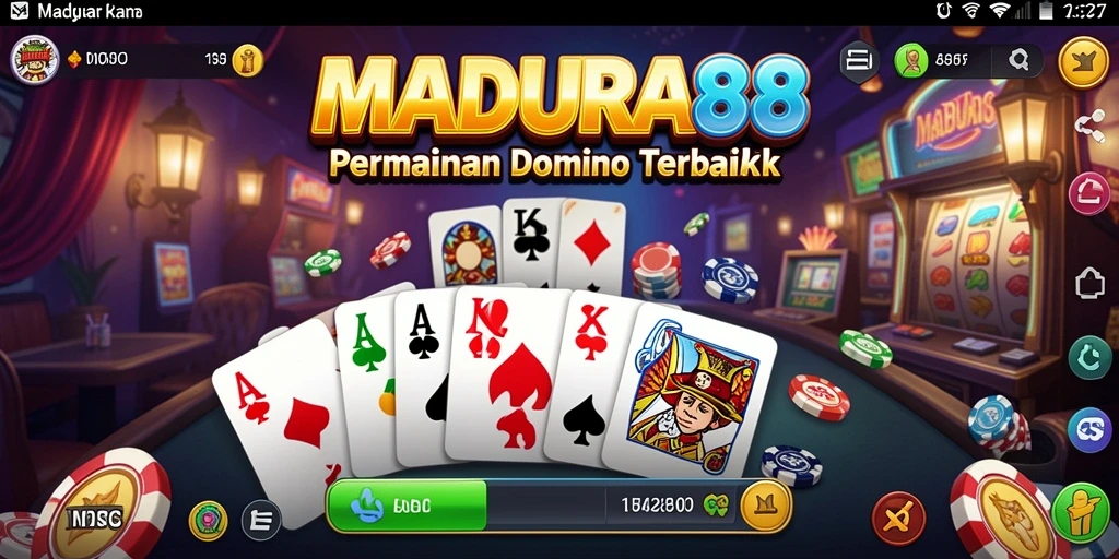 Screenshot gameplay MADURA88 yang menampilkan aksi seru permainan domino.