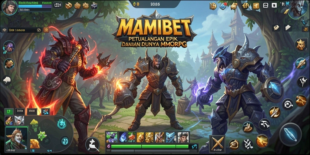 Tampak gameplay epik di MAMIBET dengan karakter yang beraksi.