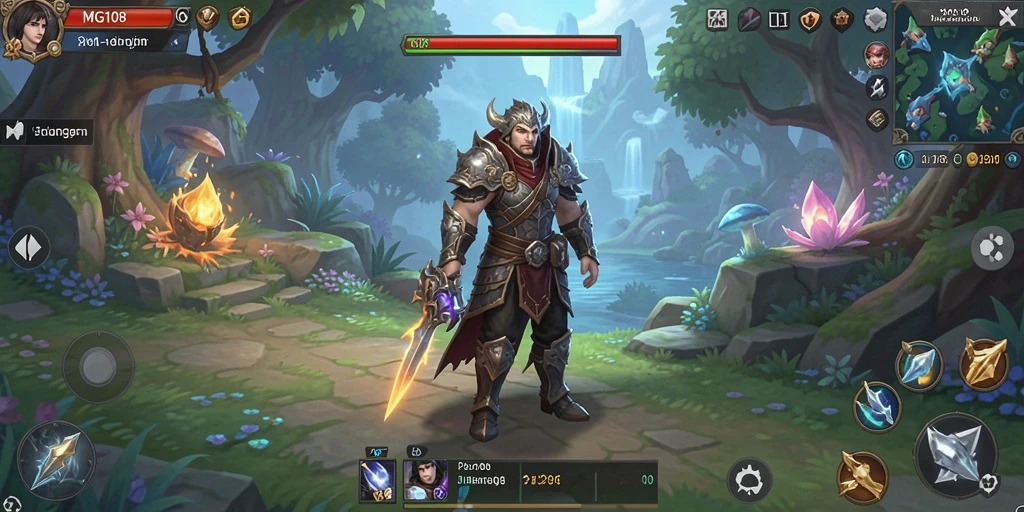 Screenshot MG108 menampilkan pertarungan epik dalam dunia fantasi yang menakjubkan.
