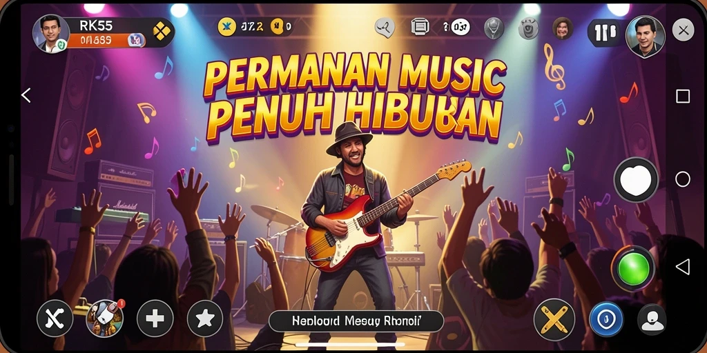 Tampilan gameplay <strong>RK55</strong> yang menarik dan penuh warna.