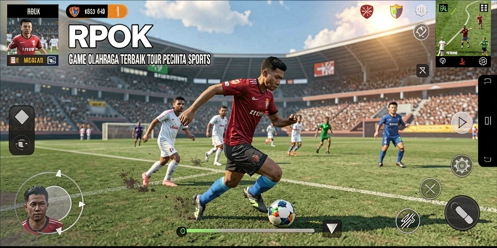 Tampilkan permainan olahraga dinamis di RPOK yang menarik.