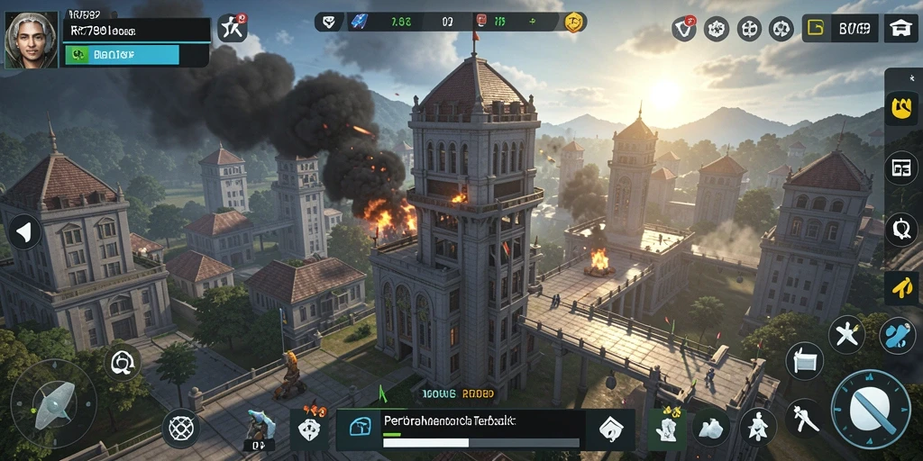 Tangkapan layar gameplay menegangkan dari RR789 yang menunjukkan strategi Tower Defense.
