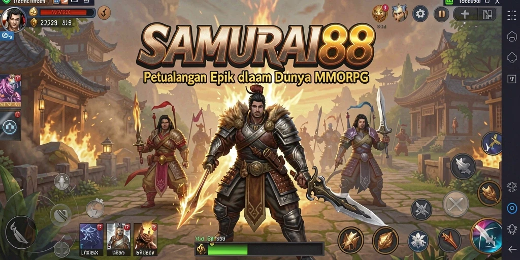Tampilan gameplay menarik dari SAMURAI88 dengan aksi pertarungan seru.