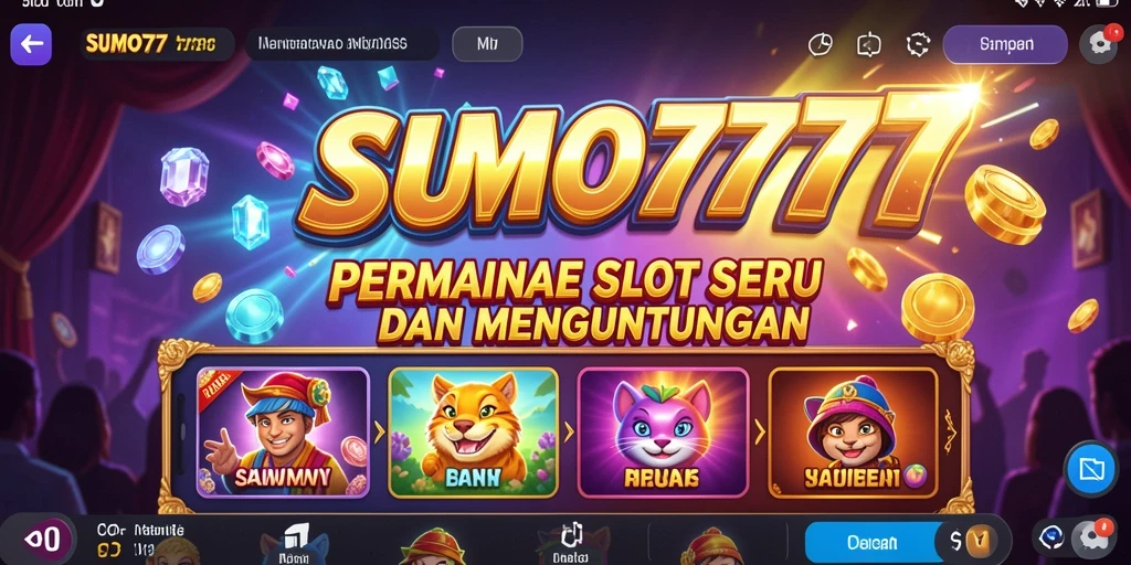 Tampilan gameplay SLOT yang seru dan berwarna-warni dalam SUMO777.